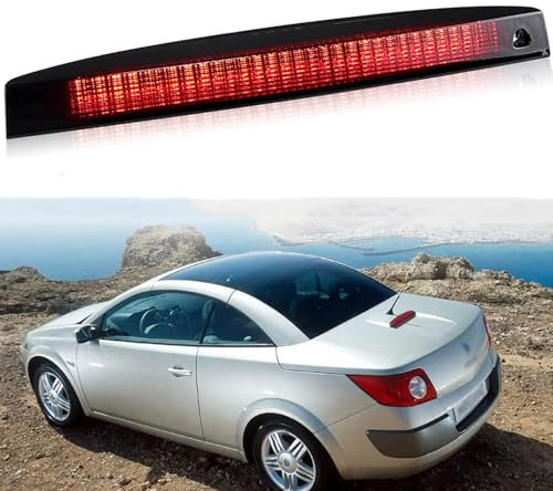 LiuROSE Auto wasserdichte Rückleuchten für Renault Megane 03-08,Auto Innen Rücklicht Parkplatz Bremse Lampe Signal Lampe Ersetzen Zubehör,A-Black
