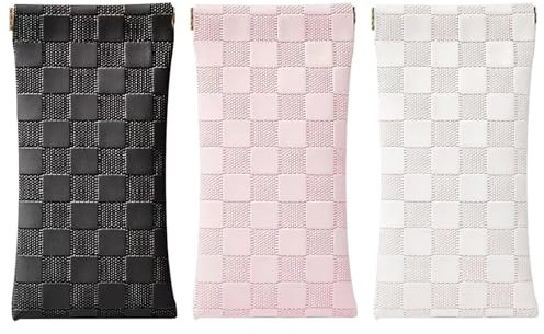 Hwtcjx 3 Pezzi Custodia Occhiali Pelle, Custodia Occhiali Morbida, Custodia Occhiali da Sole, Custodia per Occhiali Portatile con Panno, Borsa Astuccio Occhiali for Donna Uomo (Nero, Rosa, Bianco)