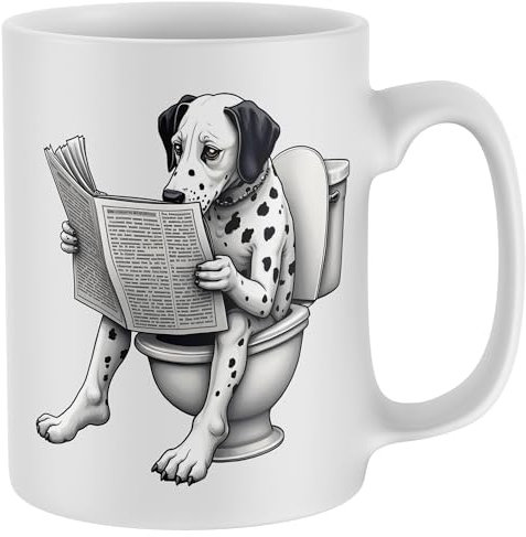 Purple Print House Tasse humoristique avec inscription « Dalmatian » - Cadeau de Noël - Pour homme et femme