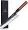 Sunnecko 8 Inch Kiritsuke Knife Japanese for Kitchen - Chef Knife with 9CR18MOV 3-Layer High Carbon Steel Kitchen Knives, Sharp Knives with Octagon Rosewood Handle for Cutting