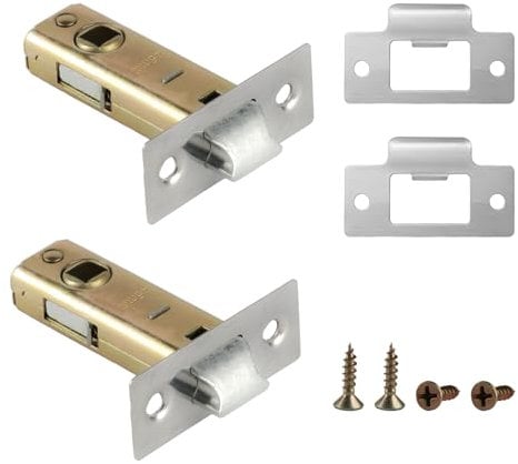 2 cierres tubulares de 45 mm para puertas interiores con manillas de palanca de resorte