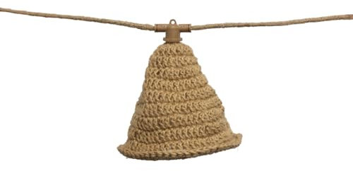 newgarden - MARO Dekorative Lichtergirlande. Solare Aufladung und wiederaufladbare Batterie. Warmes LED-Licht für Innen und Außen. Jutekabel 8 Meter lang.