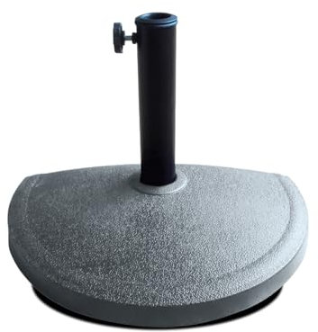 Acomoda Textil – Base de Sombrilla Ajustable, Estable y Resistente para Terraza, Jardín y Patio. Pie de Sombrilla con Adaptador Manejable para Parasol. (Media Luna, 10kg)
