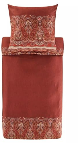 Bassetti Satin-Bettwäsche-Garnitur SABBIONETA Farbe Bordeaux R2 Größe 135x200+80x80