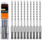 Keewaki SDS Plus Rotary Hammer Drill Bit Set - 10-Piece 6mm x160mm Concrete Masonry Drill Bits for Brick, Cement & Stone - Durable Alloy Tip, Fast Drilling
