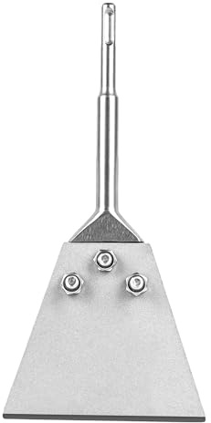 Nucraft 5'' x 10'' SDS Plus Floor Scraper, Tile Removal Tool SDS Plus Chisel Bit Heavy Duty for Rotary Hammer Drill with Spare Bolts and Locknuts and One Replacement Blade