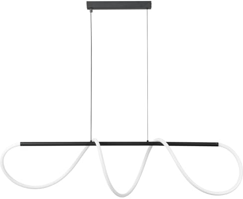 draadwerk® Esstisch Hängeleuchte Serpienta | Moderne Hängeleuchte aus pulverbeschichtetem Metall & Neon LED-Röhre | Individuelles Design | Für Wohnzimmer, Esszimmer, Schlafzimmer (100cm)