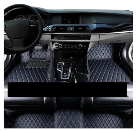 Für Mazda 6 Für Mazda 6 2019 2020 2021 2022 2023 2024 Leder-Autofußmatten Teppich-Automatten wasserdichte Fußmatten(Black Blue,LHD)