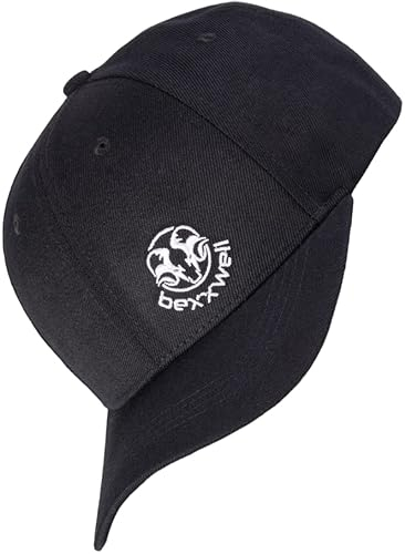 Bexxwell Baseball Cap schwarz mit Logo-Stickerei (optimale Passform, Kappe, Black, Baseballcap, Basecap,Unisex)