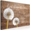 decomonkey Bilder Holz Löwenzahn 90x60 cm 1 Teilig Leinwandbilder Bild auf Leinwand Vlies Wandbild Kunstdruck Wanddeko Wand Wohnzimmer Wanddekoration Deko Pusteblume Pflanzen Natur Abstrakt Braun