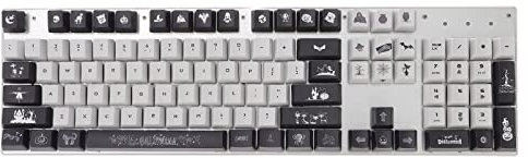 Mobestech 1set Pbt Mechanical Keyboard Keycaps for Halloween Comfortable Keycap Accessory Anti-corrosion Wear-resistant Replacement for Cherry Keyboard