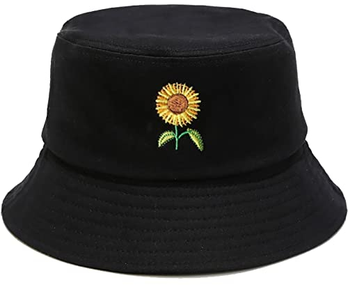 Malaxlx Unisex Sonnenblume Fischerhut Bucket Hat Sonnenhut Sommerhut Strandhut Fischerhüte Draussenhut Faltbarer Anglerhut Freizeithut for Damen Herren