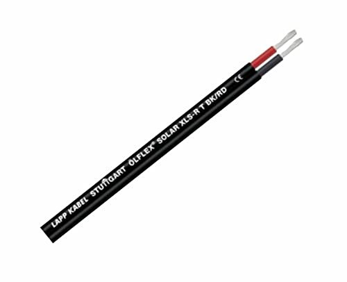 LOWENERGIE Solar Panel Cable H1Z2Z2-K Double insulated 1800V high performance Cut to Length UV Flame Ozone Heat Resistant 30 year service life 4mm (50)