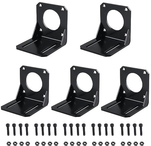 CNCMANS 5 Stücke Schrittmotor Halterung 42 Stepper Motor Halterung NEMA 17 schrittmotor Halterung mit Schrauben Stepper Motor Mount Bracket