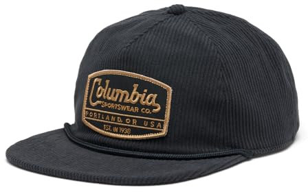 Columbia Unisex Packsaddle Corduroy Snap Back Kappe Mit Schnappverschluss, Black/CSC Tracks, Einheitsgröße EU