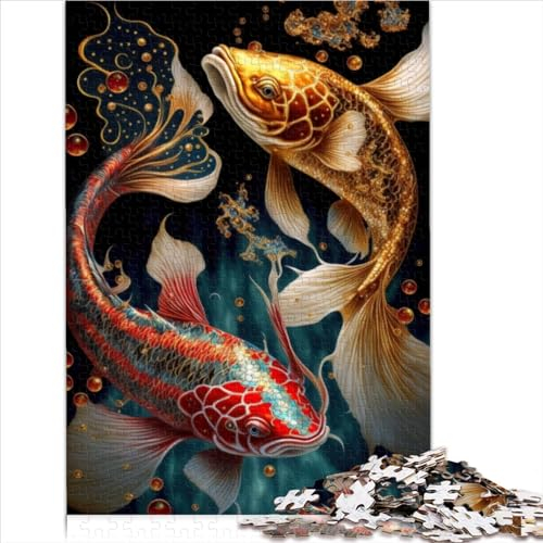 Puzzle für Erwachsene, 1000 Teile Puzzle für Erwachsene, Koi-Fische, Ying Yang, Papppuzzle für Erwachsene und Kinder, Lern-Lernpuzzle, 1000 Teile (26 x 38 cm)