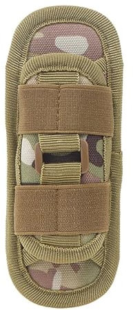 SUMKTO Caza táctica molle Nylon Linterna Bolsa 360 Grados giratoria al Aire Libre Linterna Cubierta Funda antorcha portátil