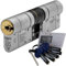 Federal 3 Star Euro Cylinder Door Lock TS007 Diamond Secure Anti-Snap Dual Finish 5 Keys 35/45