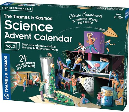 Thames & Kosmos Science Advent Calendar Vol. 2 (2024) | Holiday STEM Kit for Kids | Fun Chemistry, Biology & Physics Experiments | Ages 8+ | Educational Toy | 1+ Players
