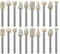 20 Stück Diamant Fräser Set, Diamant Frässtifte Schleifstifte Diamond Steinschnitzset mit 1/8 Schaft, Steinschnitzerei Diamantfräser Schleifen Diamant-Frässtifte Fräser für Schnitzen Polieren Bohren