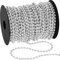 KAHEIGN 20m Perlenband Weihnachtsbaum Perlenkette Perlengirlande, 8mm Silberne Weihnachtsperlenkette künstliche Perlenschnur Weihnachtskette für Christbaumschmuck Perlenkette Hochzeit DIY Deko