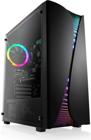 Boost Boxx Gaming PC mit Windows 11 Home, AMD Ryzen 5 9600X 6X 3900 MHz, 500 GB M.2 SSD, 16 GB DDR5-RAM, GeForce RTX 3050, Gigabyte Mainboard, USB 3.2, M11610H