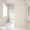 Icegrey Rideau de Douche Magnétique Pliable et imperméable avec Crochets, Séparation Humide et sèche, Rideaux de Douche en Polyester Lin très résistants pour Salle de Bain, Beige, 80x180cm