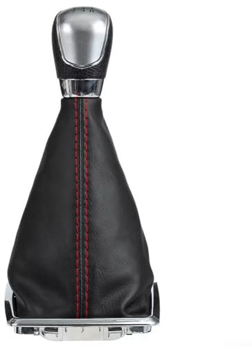 CARMOTTER Juego de pomo de palanca de cambios de 5 velocidades y funda protectora para maletero de Ford Focus MK2