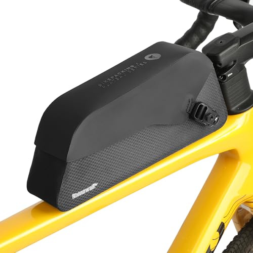 Rhinowalk Magnetische Fahrradrahmentasche 1.5L Fahrradrahmentasche mit Magnetklappe Voll wasserdichte und stabile Fahrrad Oberrohrtasche Professionelles Radsportzubehör-XXL