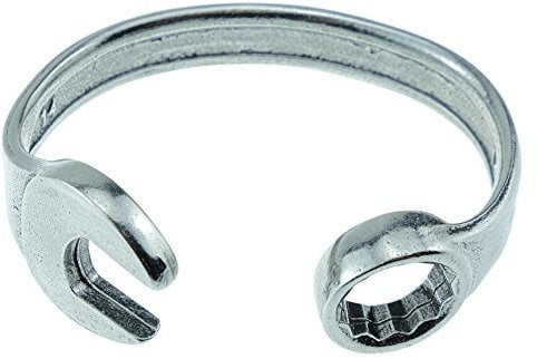 Pirantin 1st Ideas for Him - Spanner Bangle Bracelet - Men's Gift Stamped with '1 Year'