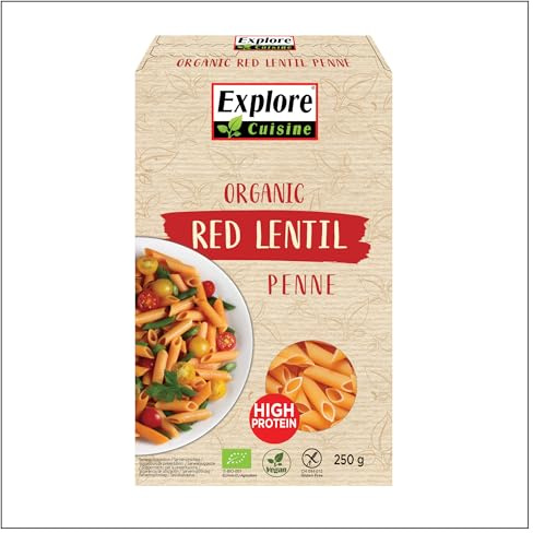 Explore Cuisine - Penne aus roten Linsen, BIO, vegan, glutenfrei, 250g