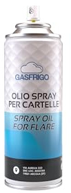 GASFRIGO® - OLIO SPRAY 200 ml. UNIVERSALE PER LUBRIFICAZIONE CARTELLE CARTELLATRICE TUBO RAME