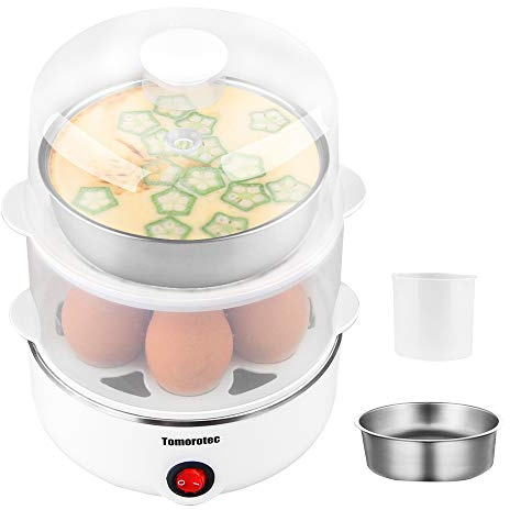 Tomorotec 14 Egg Cooker, Electric Hard Boiled Egg Boiler & Poacher, Steamer