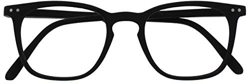 OPULIZE Bex Fernbrille Kurzsichtigkeit Groß Quadrat Cool Designer Rahmen Federscharniere Kratzfest Schwarz Herren Damen M64-1 -1.50
