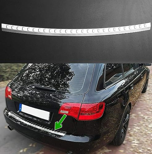 Protezione paraurti posteriore per Audi A6 C6 Avant | 2005-2008 in acciaio inox cromato protezione per il bordo del bagagliaio di carico