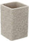 Inbagno Bicchiere Portaspazzolino Effetto Pietra, in Resina, 7 x 7 x H 10,7 cm, Beige