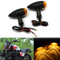 JMTBNO 2x Motorrad Blinker E-Marked Licht Bullet Halogen Vorne Hinten Glühlampe Markierungsleuchten Universal M10 für Cruiser Bobber Chopper Cafe Racer Roller
