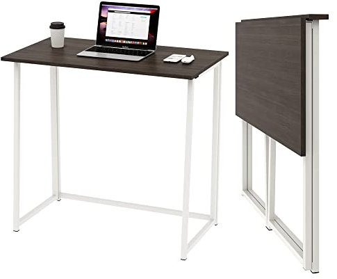 Dripex Mesa Escritorio Compacta, Plegable, sin ensamblaje, para Ordenador, Estudio, Casa, Oficina, Manualidades, Color Roble Dunkel, 80 x 45 x 74 cm