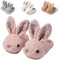 Nasogetch Chaussons Enfant Fille Hiver Pantoufles Antidérapants Bébé Peluche Lapin Mignon Chaud Chaussures Rose 190 28/29 EU