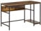 HOMCOM Computer Desk with Storage, 120 x 60cm Home Office Desk with 2 Shelves and Steel Frame, Writing Table for Living Room, Study, Rustic Brown