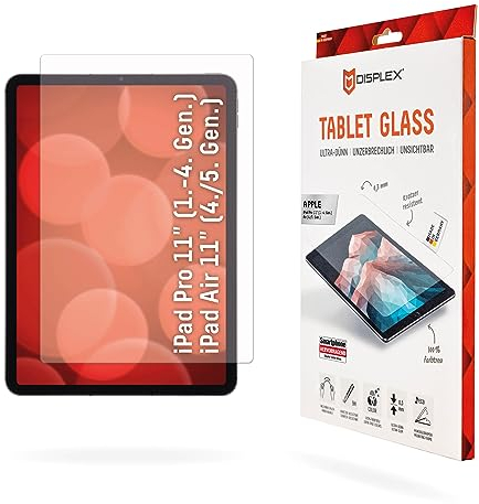 Displex Tablet Glass (9H) per Apple iPad Mini 8,3' (6. Generazione), Eco Telaio di Montaggio, infrangibile