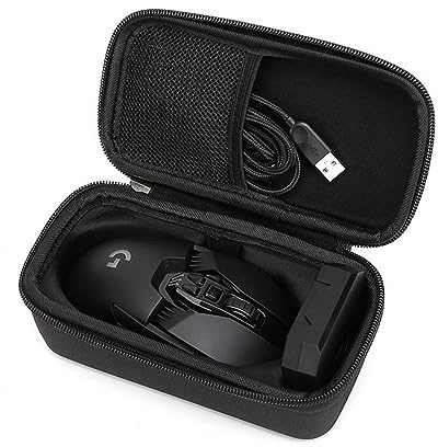 Yunseity Maustasche für G502 Gaming-Maus, Tragbare Harte Eva-Reise-Aufbewahrungstasche, Stoßfeste Schwarze Tragetasche