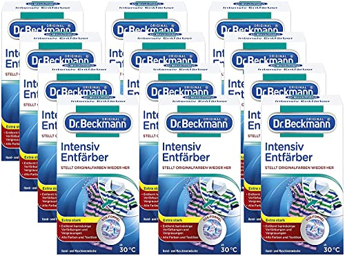 Dr. Beckmann Intensiv Entfärber | Wäsche erfolgreich entfärben und verfärbte Textilien retten | stellt Originalfarben wieder her | 12x 100g