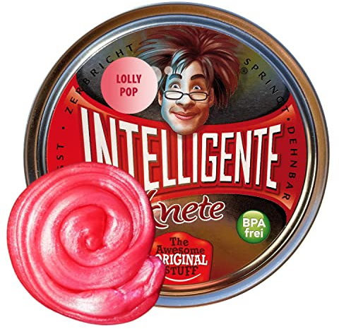 Intelligente Knete - Das Original! Lolly Pop mit Schimmer-Effekt - Kinderknete und Therapieknete in einem - Besser als jeder Stressball! Für Kinder und Erwachsene (Standard-Dose, 80g)