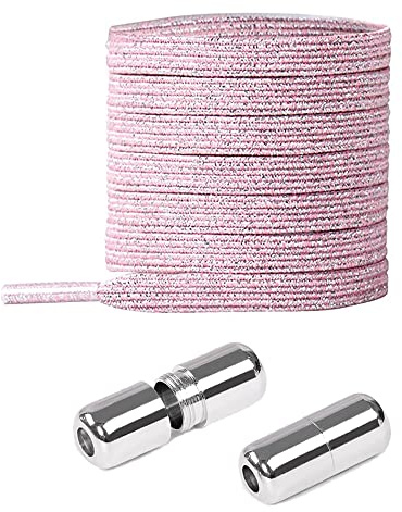 CHYEEH Élastiques Lacets en Caoutchouc avec Fermoir en Métal pour Adulte Enfant - Sans Laçage/No Tie Lacets en Silicone, Lacets de Sport de Chaussures - Lacets Sans Cravate pour Toutes les Chaussures
