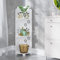 Dripex White Corner Shelf, Free Standing Shelf, Floor Storage Unit for Bathroom, Living Room or Bedroom(3 Tier Flower Style)