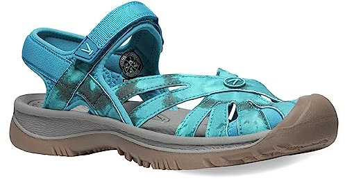 KEEN Damen Rose Casual Closed Toe Sandalen, Sea Moss/Tie Dye, 40 EU