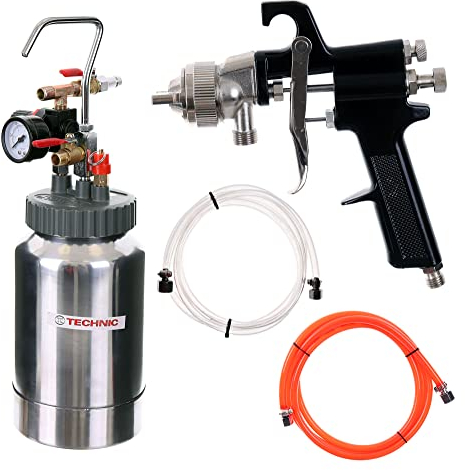 Farbspritzpistole 2L Druckbehälter Lackierpistole 1.8mm Farbbehälter