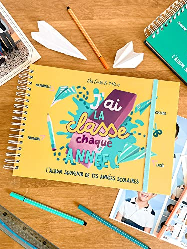 Album photo de classe et souvenirs d'école (Jaune)