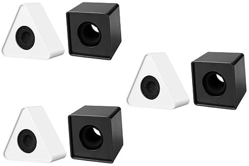 Milisten Sets Portable Microphone Flag Block Logo Abs Molding Square Shape Interview Mic Accessory Black Pcs
